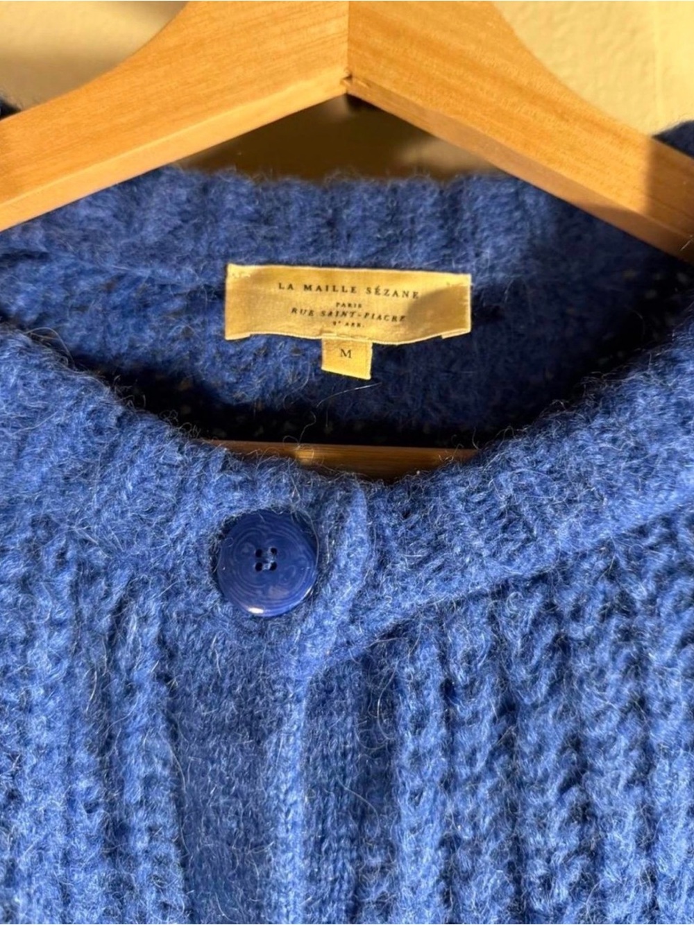 Sezane Cobalt Emile Cardigan - Picture 3 of 3